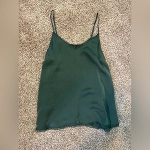 Lace green tank